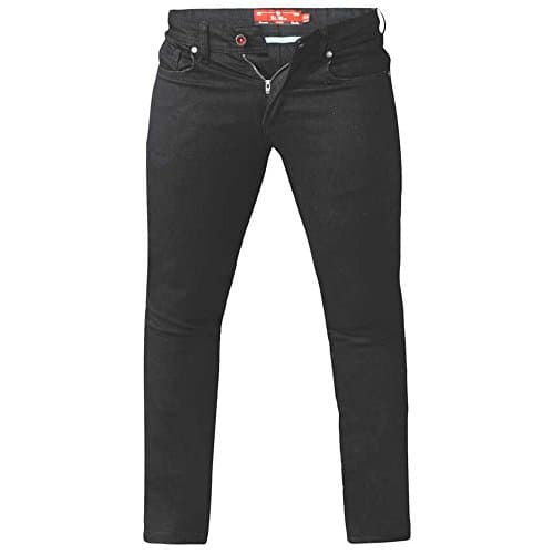 Image of Duke D555 Mens Kingsize Relaxed Comfort Tapered Fit Stretch Jeans with Black 40 Waist Long Leg (Claude)