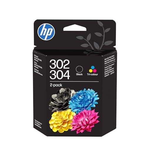 Image of HP 302/304 Black/Tri-Color Original Ink Cartridge 2-Pack (B82L1AE)- Works DeskJet 1110, 2130, 3630, 2600 & 3700 series, OfficeJet 3830, 4650 series, ENVY 4520 series, 5020, 5030, 5032