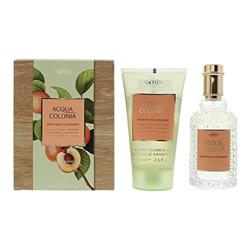 Image of 4711 Acqua Colonia White Peach & Coriander 2 Piece Gift Set: Eau De Cologne 50ml - Shower Gel 75ml