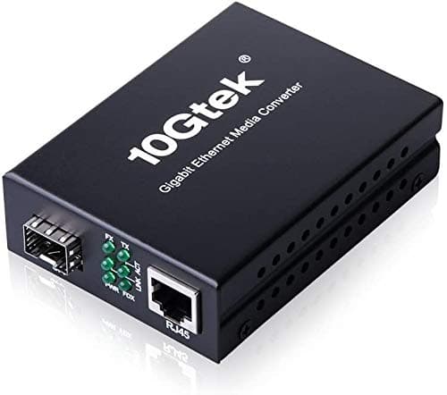 Image of ipolex 1.25G Gigabit Ethernet SFP to RJ45 Fiber Media Converter, 10/100/1000M RJ45 to 1000M SFP Slot, Fiber to Ethernet Converter, Supports 1000BASE-SX/LX SFP LC Transceiver Module. 1-Pack.