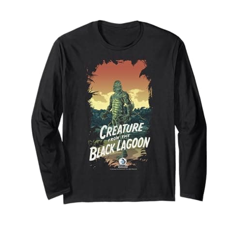 Image of Universal Monsters Creature From The Black Lagoon Dark Frame Long Sleeve T-Shirt