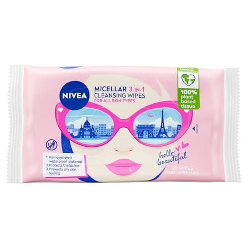 Image of NIVEA Limited Edition Micellar Cleansing Wipes (25pcs), Biodegradable with Micellar Technology, Facial Wipes Effectively Removes Waterproof Make-Up and Mascara (Packaging maybe in different color)