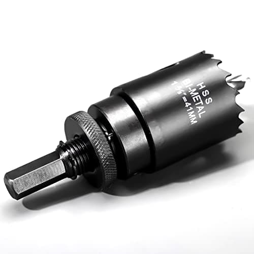Image of 41mm HSS Hole Saw, M42 Bi-Metal Wood Hole Dill Bit, Round drill Cutter for Pipe Vent, Plasterboard, Plastic and Copper