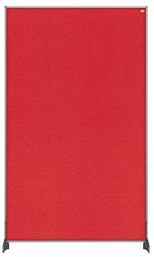Image of Nobo Impression Pro 1.8 m High Desk Divider, Felt Surface, Red, 600 x 1000 mm, 1915513