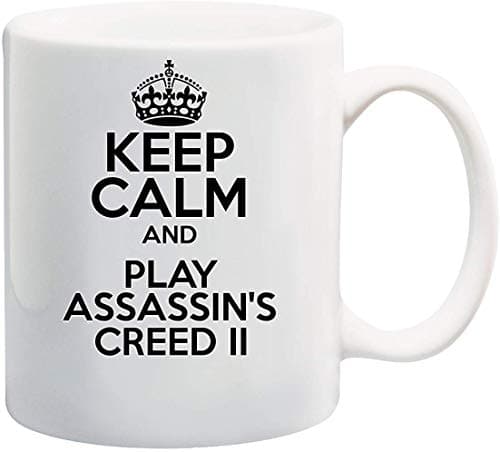 Image of Keep Calm and Play Assassin's Creed Theme 11oz White Ceramic Coffee/Tea Mug