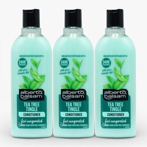 Image of Alberto Tea Tree Tingle CONDITIONER 300ml x 3 – Detangles, Smooths & Refreshes | Minty Invigorating Formula for All Hair Types