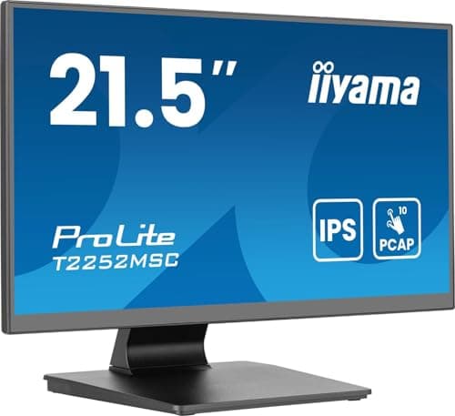 Image of iiyama Prolite T2252MSC-B2AG 21.5" 21.5" Full HD 10 Point Multitouch Capacitive HDMI DP USB3.2 7H LED Display - Black