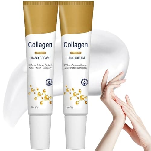 Image of 2PCS Moisturizing Hand Cream for Women,Anti Wrinkle with Collagen,Hydrating & Brightening Serum for Skin Lightening,Nourishing Hand Cream for Dry Skin Daily Care,Gentle & Long-Lasting Moisture