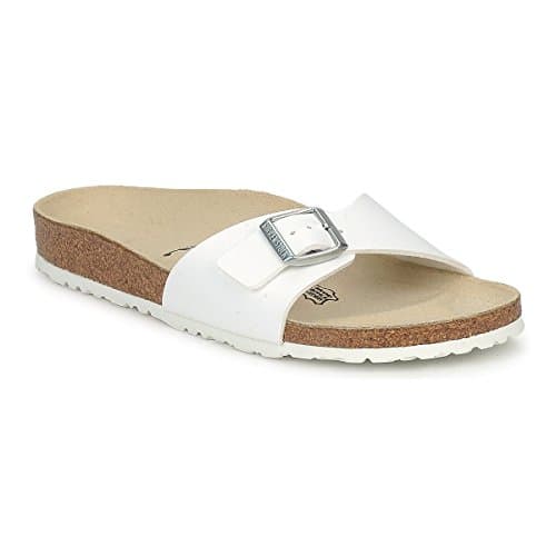 Image of Birkenstock Women's Madrid Big Buckle Sandals, White, EU 38 (US 7-7.5)