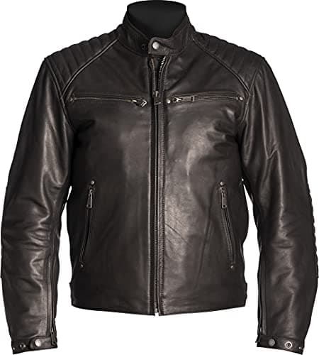 Image of Helstons Rocket Motorcycle Leather Jacket, brown, M