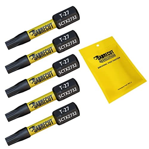 Image of 5 x SabreCut SCTX2732_5 32mm T27 TX27 Magnetic Impact Screwdriver Driver Bits Set Torx Heavy Duty