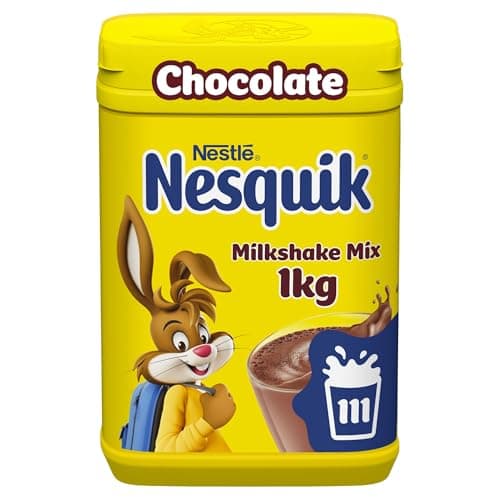 Image of Nesquik Chocolate Flavoured Milkshake Powder, with Vitamin C & D, 1kg Tub (Pack of 1)