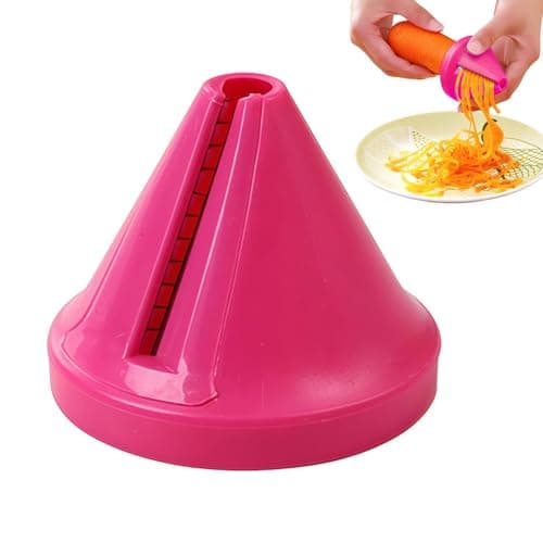 Image of Potato Slicer | Portable Rotating Spiralizer Kitchen Gadget | Manual Slicer And Vegetable Grater - For Carrot Potato Zucchini Cheese Salad Home Apartment