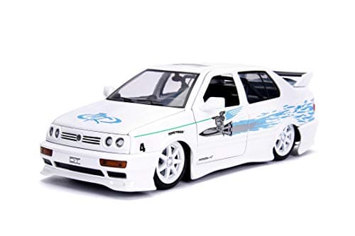 Image of Jada 253203025 The Fast And The Furious 1:24 F&F Jesses VW Jetta, White/Blue