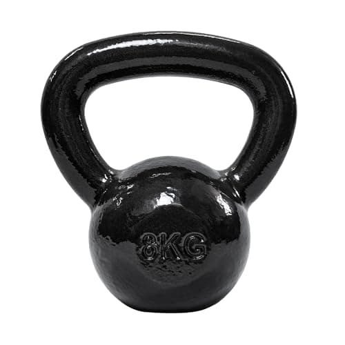 Image of Amazon Basics Cast-Iron Kettlebell, 8 kg, Black