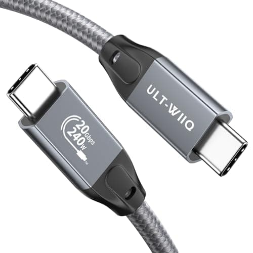 Image of USB C to USB C Cable, 20Gbps USB Type C Data Transfer Cable, PD 240W 5A, 4K@60Hz Video and E-Marker for Thunderbolt 4 MacBook, Dell XPS, iPad Pro, iPhone 17/16,Samsung S25/S24, SSD, Hub, Monitor (1M)