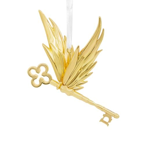 Image of Hallmark Winged Key Premium Metal Ornament, Harry Potter And The Philosopher's Stone, Harry Potter Tree Decoration, Christmas Hanging Ornament, Gifts For Christmas