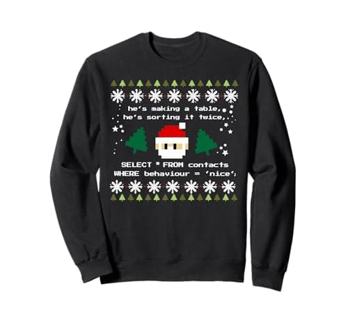 Image of SQL Santa Claus Database Clause Developer Code DB Programmer Sweatshirt