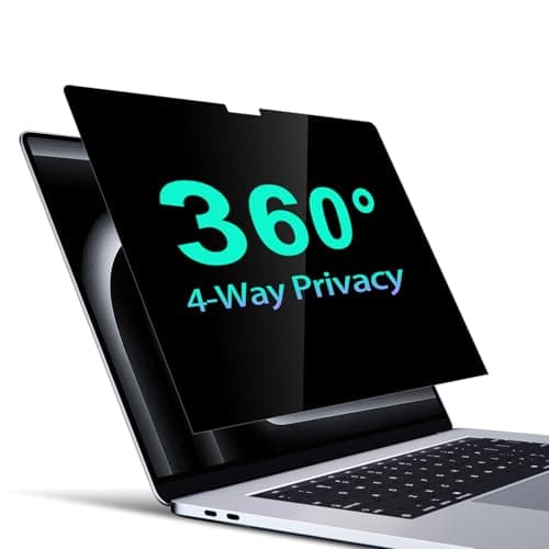 Image of STARY 360° Privacy Screen for MacBook Air 15 Inch (2023-2026, M2,M3,M4,M5), Laptop Privacy Film Filter All Round Anti Peeping Blue light Glare MacBook Protection