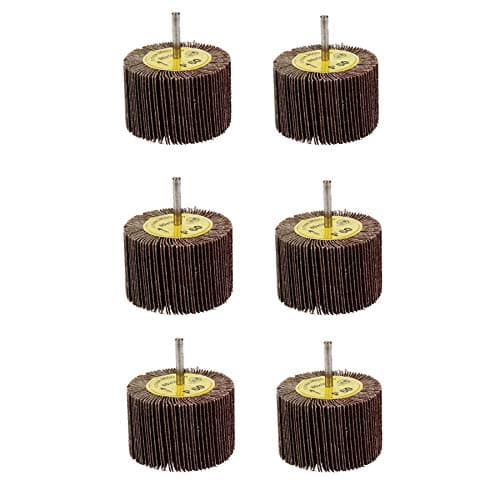 Image of 80mm x 50mm Flap Wheel Disc Abrasive Sanding Pad for Drills 60 Grit 6 Pack
