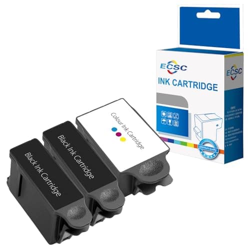 Image of ECSC Compatible Ink Cartridge ABK10 & ACLR10 For Printer, Compatible With Advent A10 AW10 AWP10 Wireless (Black, Tricolor, 3-Pack)