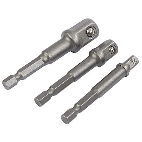 Image of Draper 3 Piece Impact Socket Set | 1/4" Hex x 1/4", 3/8" & 1/2" Square Drive Adapter | Impact Drivers, Wrenches, Ratchets and Screwdrivers | 00005