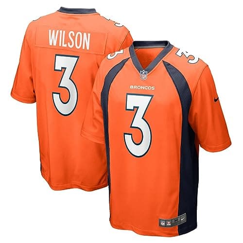 Image of Nike Russell Wilson Denver Broncos NFL Men's Orange Home On-Field Game Day Jersey (Medium), Orange, Medium