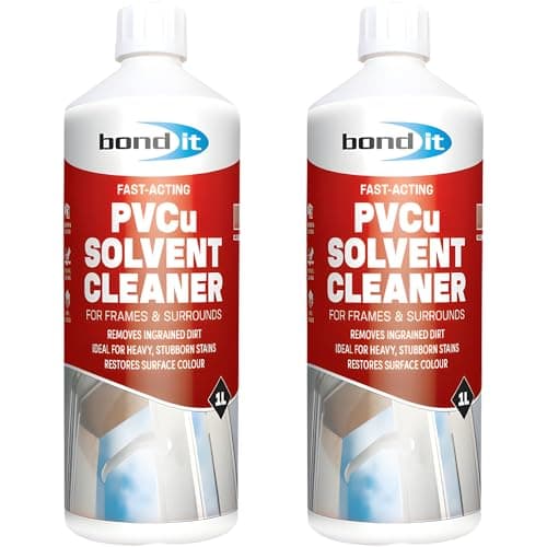 Image of Bond It PVCu Solvent Cleaner 2 Pack (1L Each) – PVC Cleaner for Windows, Doors & Frames Removes Dirt and Restores Surface Colour