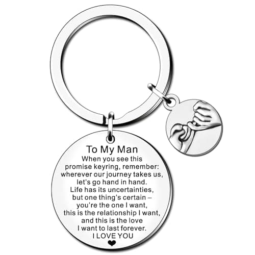 Image of HULALA Valentines Gifts For Him Boyfriend Husband Birthday Christmas Wedding Anniversary To My Men I Love You Keyring Keychain Key Rings