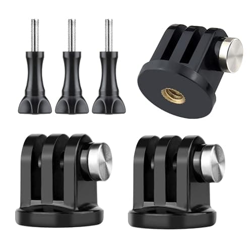 Image of GEPULY 6PCS 1/4'' Mini Tripod Mount Adapter, 1/4-20 Thumbscrew for GoPro Hero 13/12/11/10/9/8/7/6/5/4/3 DJI OSMO Action AKASO Insta360 for Tripod Selfie Stick Monopod and DSLR Camera Flash