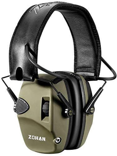 Image of ZOHAN 054 Electronic Shooting Ear Defenders,Active Noise Reduction Safety Earmuff,Tactical Headset Sound Amplification Hearing Protection for Hunting,Ideal for Outdoor Airsoft Sport - Green