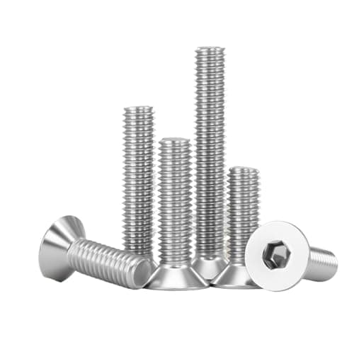 Image of Countersunk Bolts 304 Stainless Steel Hex Socket Screw Countersunk Head Flat Bolts Machine Metal Screws M2M2.5M3M4M5M6 M8 M10(80mm(3Pcs),M2)