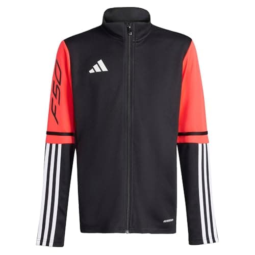 Image of adidas Unisex Kids F50 TRAINING JACKET KIDS, black/lucid red/white, 9-10 Years