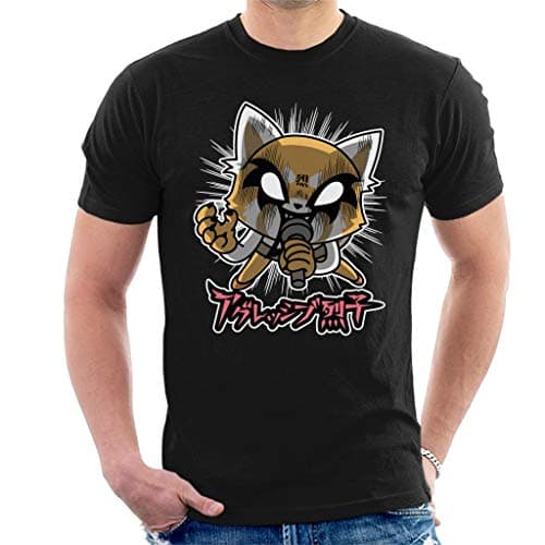 Image of Aggretsuko Retsuko Holding Mic Men's T-Shirt Black