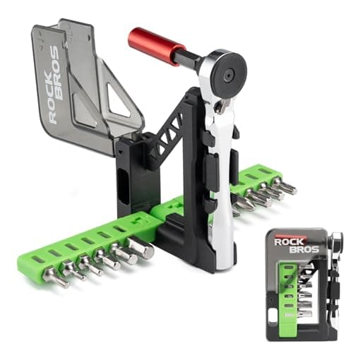 Image of ROCKBROS Bike Tool Kit, Mini Bike Multitool, 12-in-1 Portable Bike Repair Kit, Durable Mini Ratchet Set, Maintenance Accessories for Ebike Road Mountain Bike Travel & Home (1)