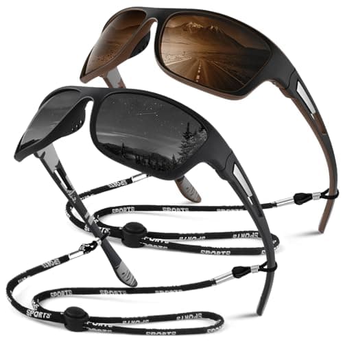 Image of Sunier Polarised Cycling Sunglasses Men Women, Wrap Around Unbreakable Sports Fishing Driving UV400 Sun Glasses