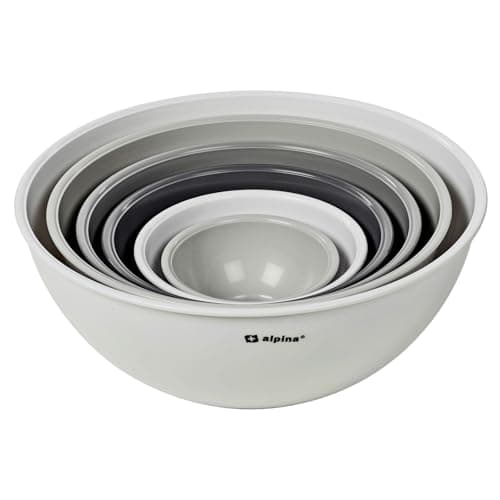Image of URBN-CHEF Anti-Slip Mixing Bowl and Measuring Pouring Set for Baking and Cooking Ideal for Food Preparation and Ingredient Measuring (Set of 6)