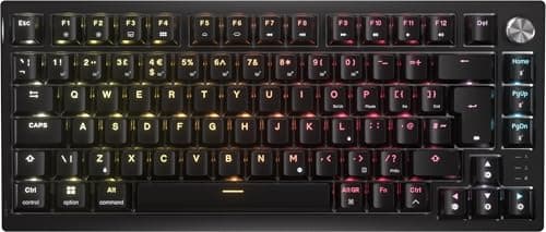 Image of Corsair K65 PLUS WIRELESS 75% RGB Hot-Swappable Mechanical Gaming Keyboard – Pre-Lubricated MLX Fusion Tactile Switches – Dual-Layer Sound Dampening – PBT Keycaps – QWERTY UK – Black