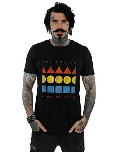 Image of Absolute Cult The Police Men's King of Pain T-Shirt Black Medium