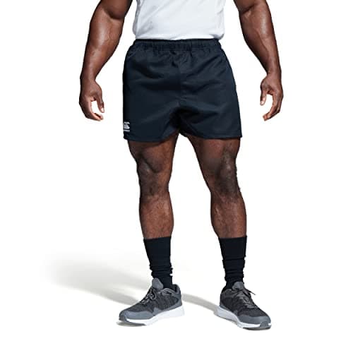 Image of Canterbury Men's Professional Cotton Shorts | Rugby Short | Internal Drawstring & Pockets | Gym/Training Short Gym Shorts, Black, 4XL