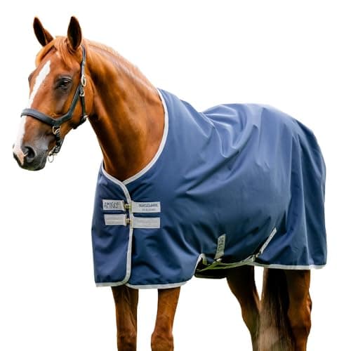 Image of Horseware Amigo Ripstop 900D Lite 0g Turnout Blanket Navy/Titanium Grey Blanket Size: 140 cm / 6 Inches 3