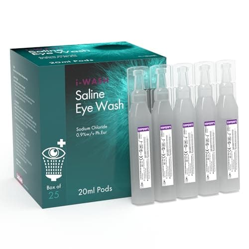 Image of I-Wash Pods - The Premium Eye Wash Pods for Most Minor Eye Irritations, Sterile Saline Solution 0.9% PH EUR, Pack of 25 x 20ml Pods (Pack of 1)