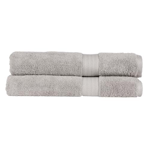Image of Christy Renaissance 2 Bath Sheets Set | Dove Grey | 100% Egyptian Cotton Pile | Luxuriously Soft and Super Absorbent | 675 GSM | Extra Large Bath Towels