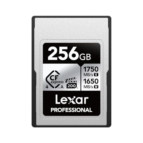 Image of Lexar Professional Silver Series CFexpress 4.0 Type A Card 256GB, CFe Card up to 1750MB/s Read, VPG200, 8K Video CF Card, Memory Card Compatible with Sony Alpha Sony FX Cameras