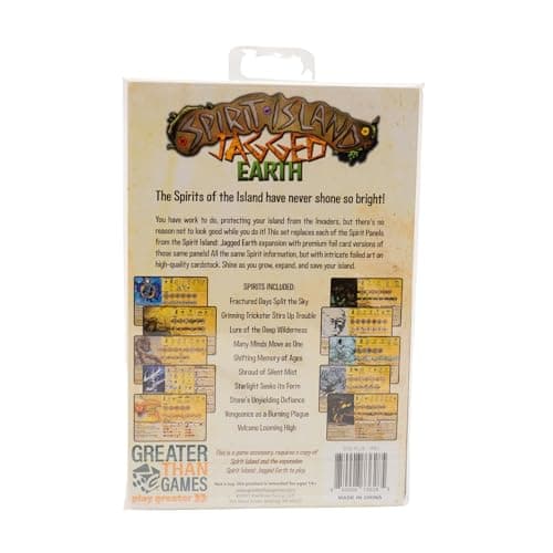 Image of Greater Than Games | Spirit Island: Jagged Earth - Foil Panels | Cooperative Strategy Board Game Accessory | Premium Component Upgrade