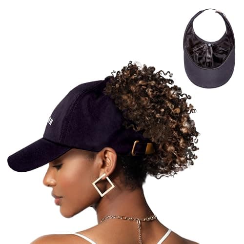 Image of Red by Kiss Satin-Lined Backless Baseball Cap, Comfortable Fit Adjustable Hat for Ponytail Designs Fashion, Be Bold Be You, One Size
