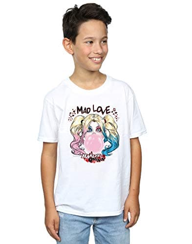 Image of DC Comics Boys Harley Quinn Mad Love T-Shirt White 12-13 Years