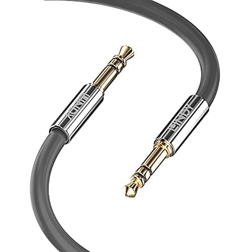 Image of Lindy 3.5mm Audio Cable, Cromo Line Grey, 1m