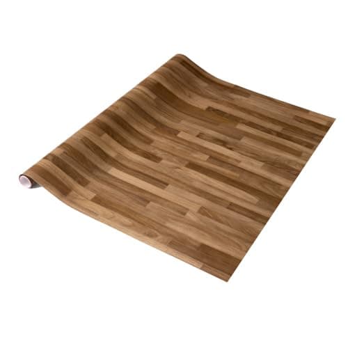 Image of 67.5cm x 2m d-c-fix WALNUT BLOCK sticky back plastic vinyl wrap film