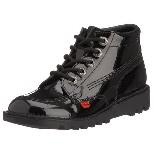 Image of Kickers Kick Hi Youth Core Black Patent-EU 36